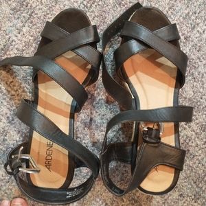 Black Ardene Sandals size 8